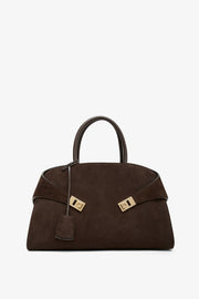 Hug M brown suede top handle bag