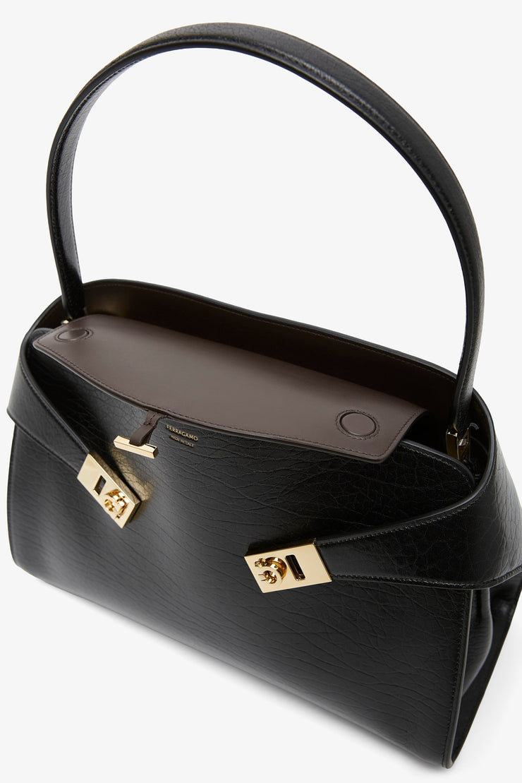 Hug M black bicolor shoulder bag