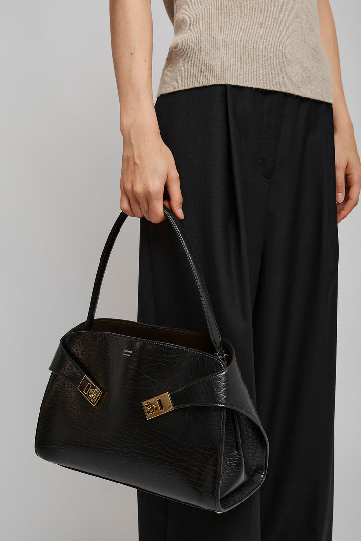 Hug M black bicolor shoulder bag