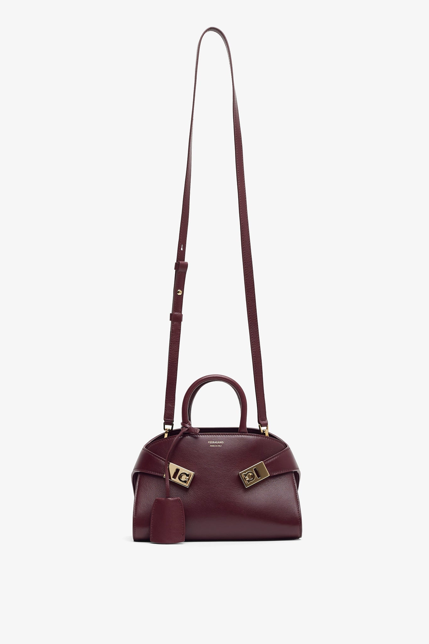 Hug mini soft plum top handle bag