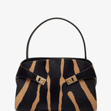 Hug small white and brown shoulder bag