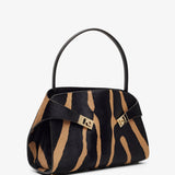 Hug small white and brown shoulder bag