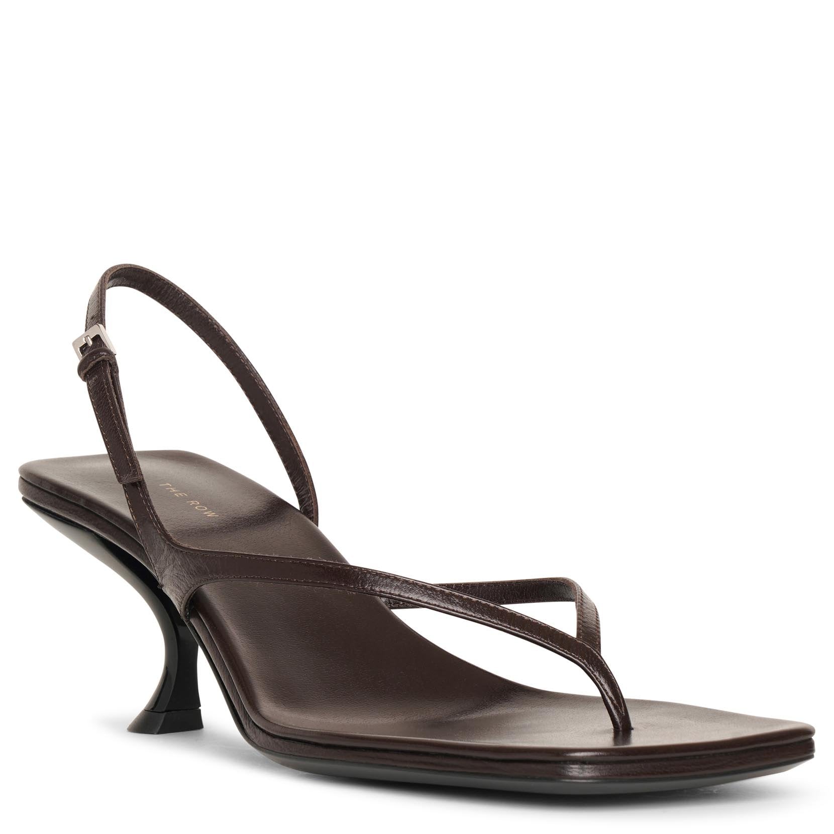 The Row | Constance mocha leather sandals | Savannahs