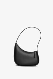 Half Moon black leather bag