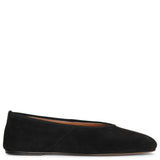 Ballet slipper black suede