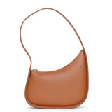 Half Moon small tan leather shoulder bag