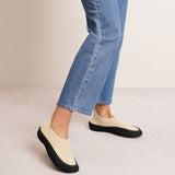 Fairy beige cashmere flat shoes