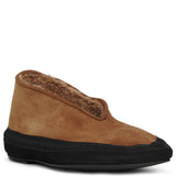 Fairy brown shearling flat shoes
