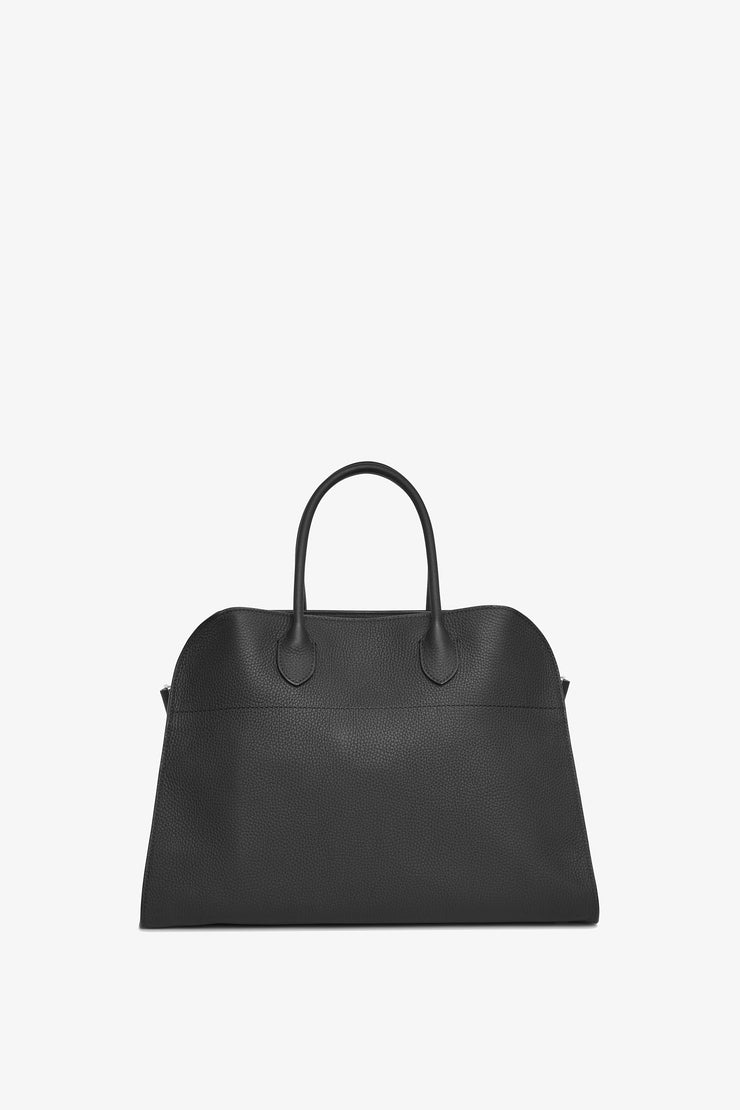 Soft margaux 15 black grained leather bag