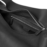Allie matte grain black shoulder bag