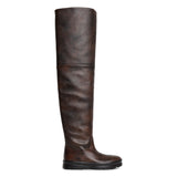 Billie vintage brown leather high boots