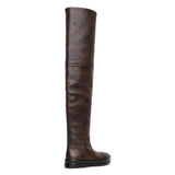 Billie vintage brown leather high boots
