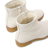 Boris white leather boots