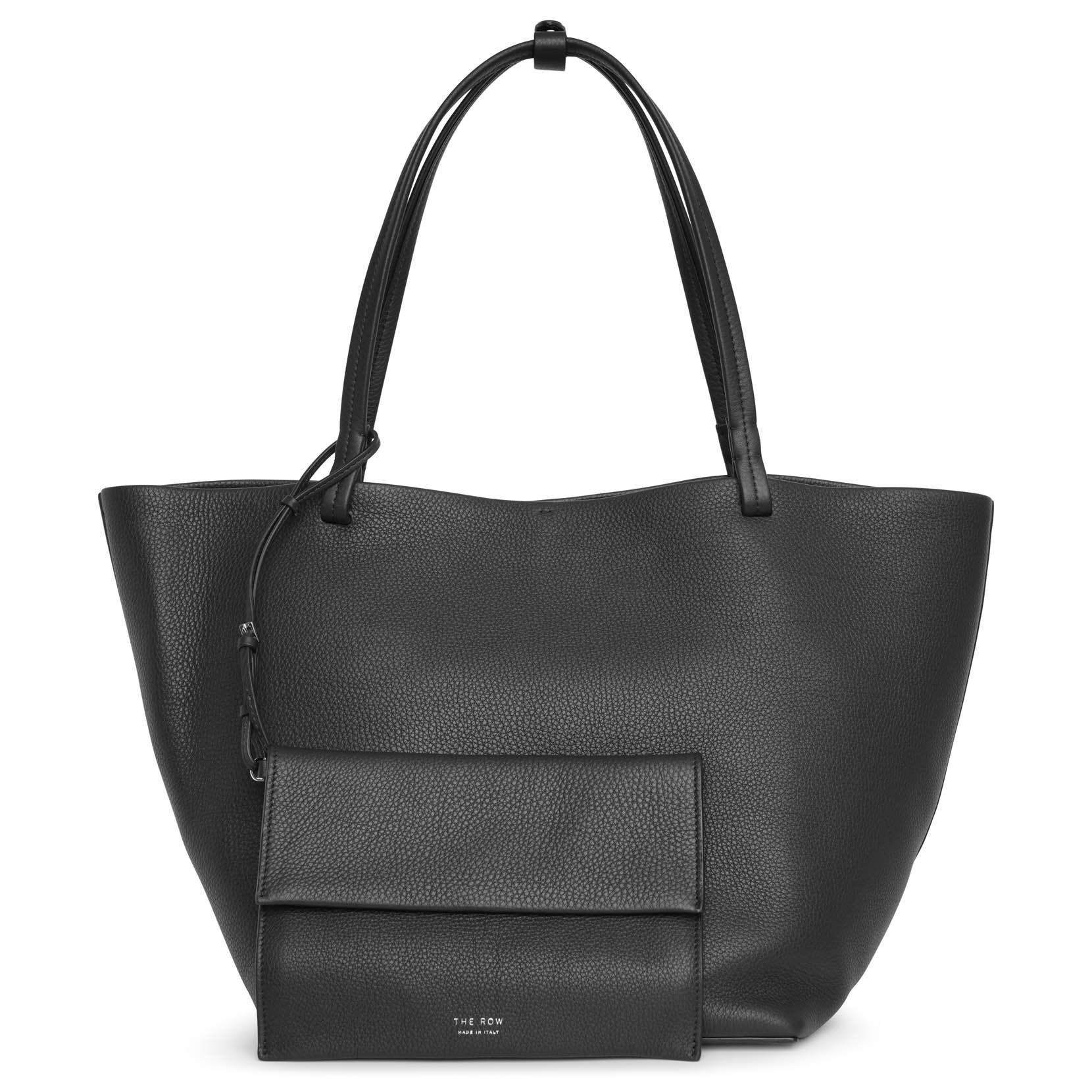 The Row | Park tote 3 lux black leather bag | Savannahs