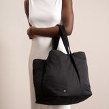 Drew black nylon duffel bag