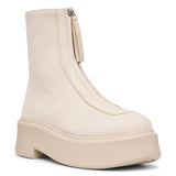 Zipped 1 beige nubuck ankle boots
