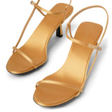 Bare sand satin sandals
