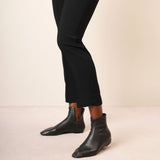 Ava black leather boots
