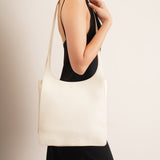 Jules ivory leather tote bag