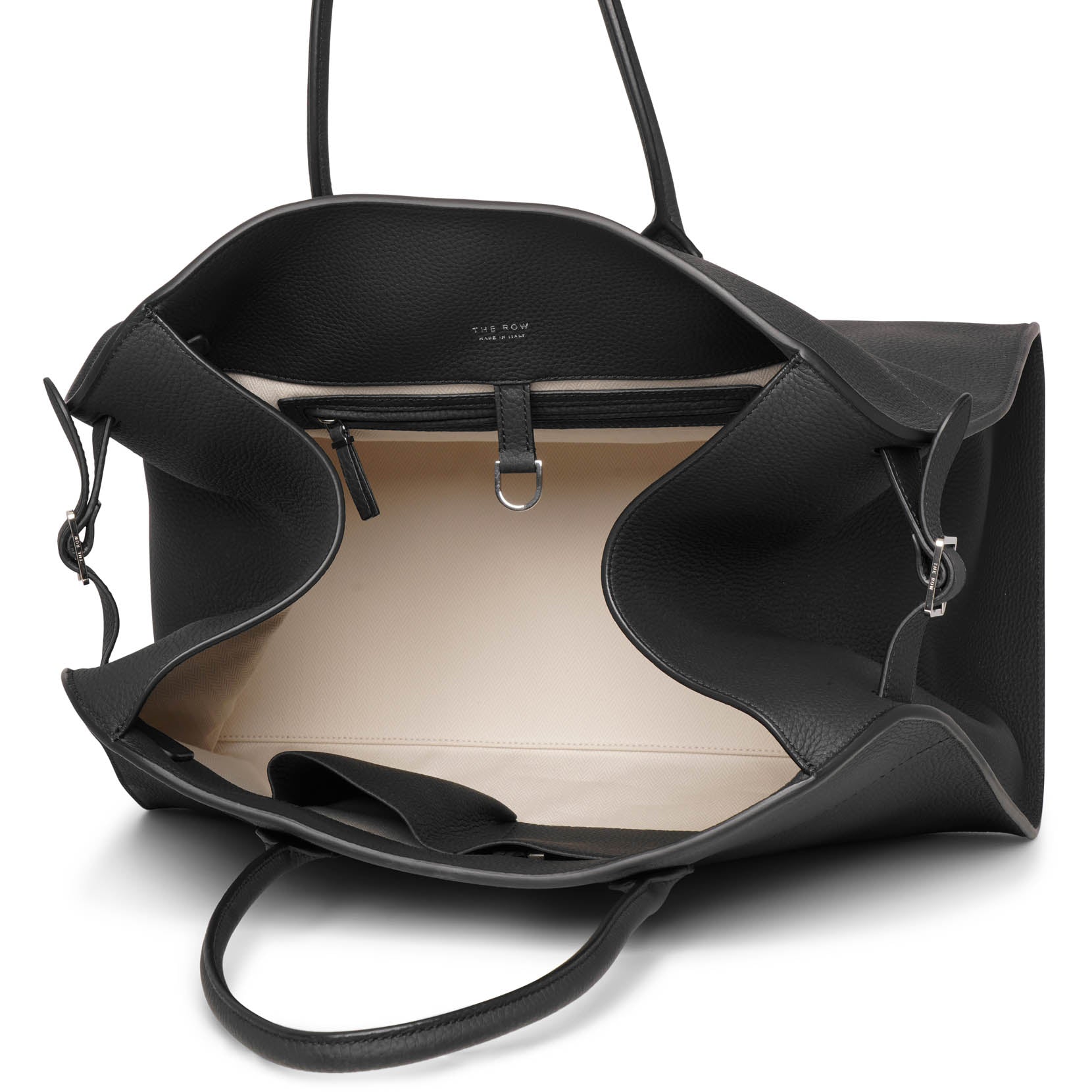 The Row | Soft Margaux 17 black leather bag | Savannahs