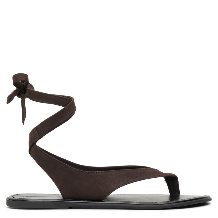 Beach brown flat sandals