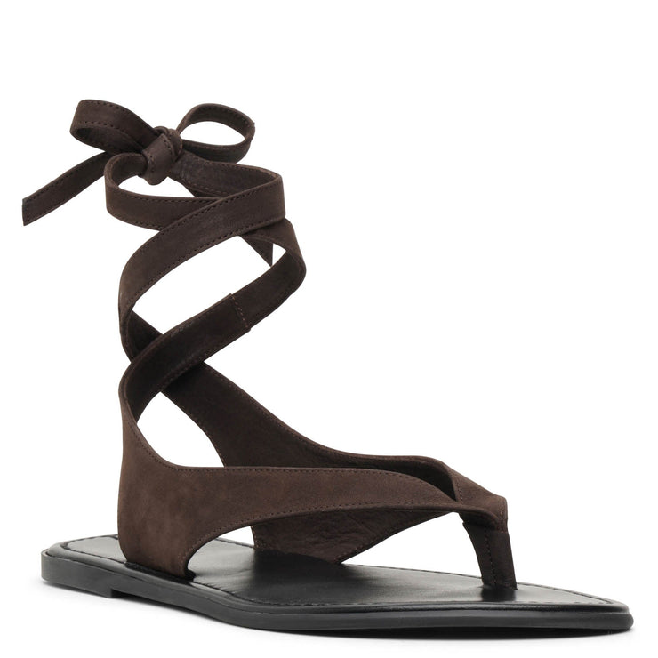 Beach brown flat sandals