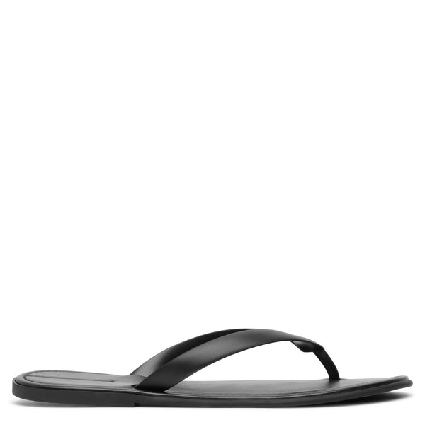 The Row, Beach black flip flop sandals