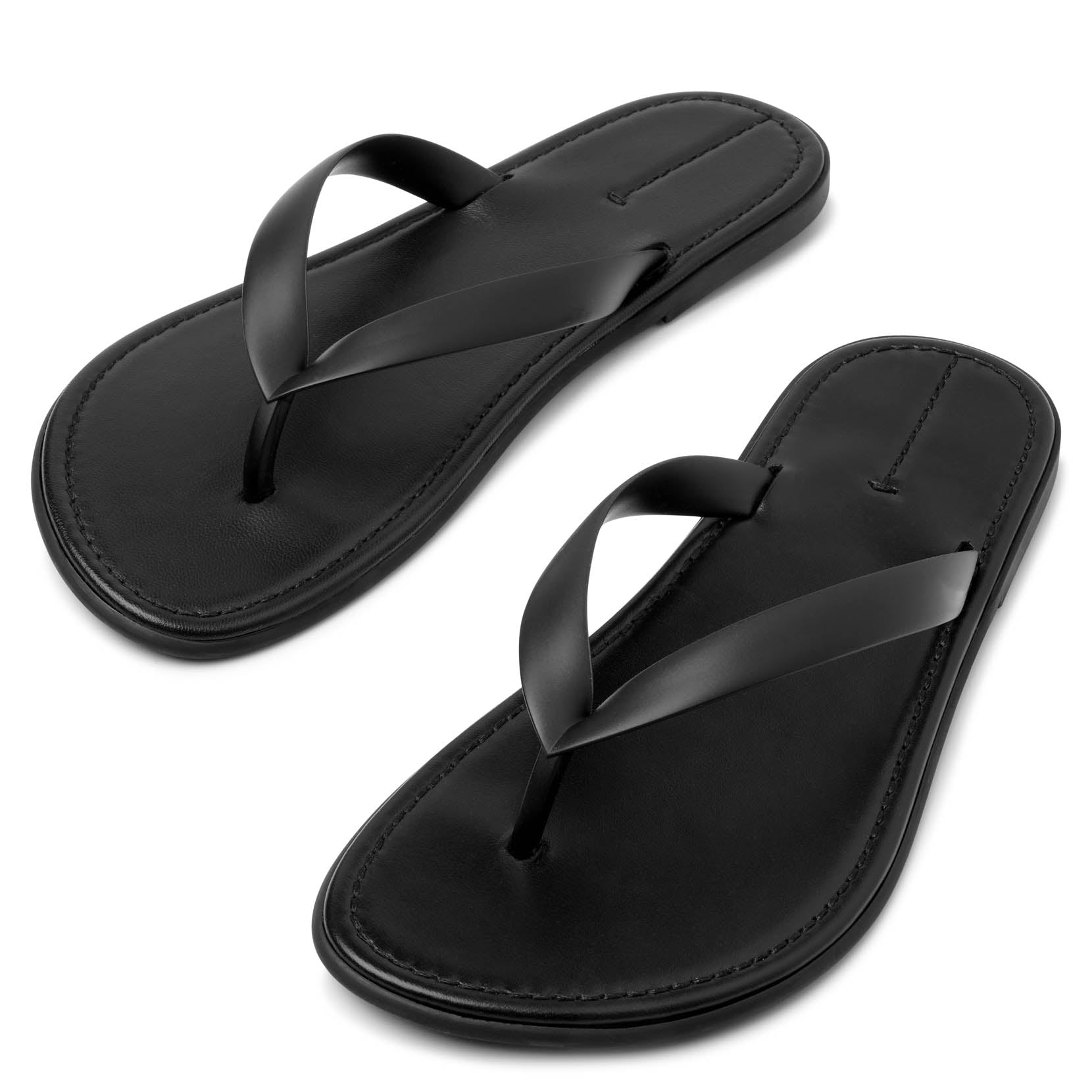 The Row | Beach black flip flop sandals | Savannahs