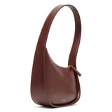 Half Moon bourbon leather shoulder bag