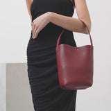 Small N/S park terracotta leather tote bag