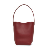 Small N/S park terracotta leather tote bag