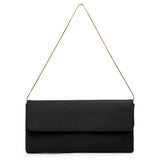 Aurora black satin clutch