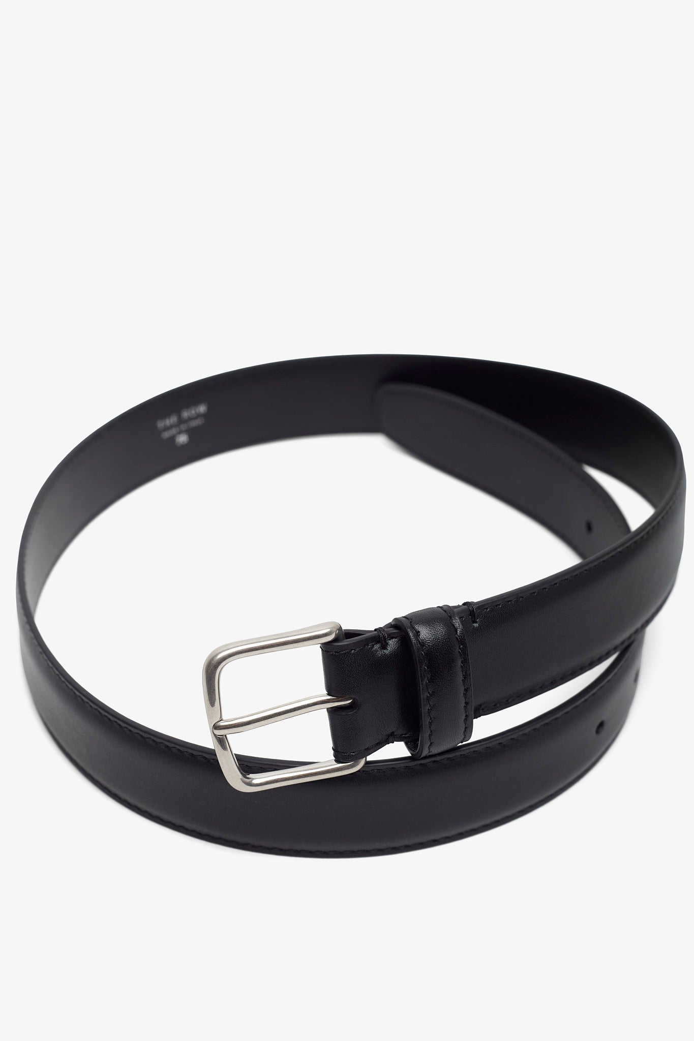 Classic black silver buckle belt