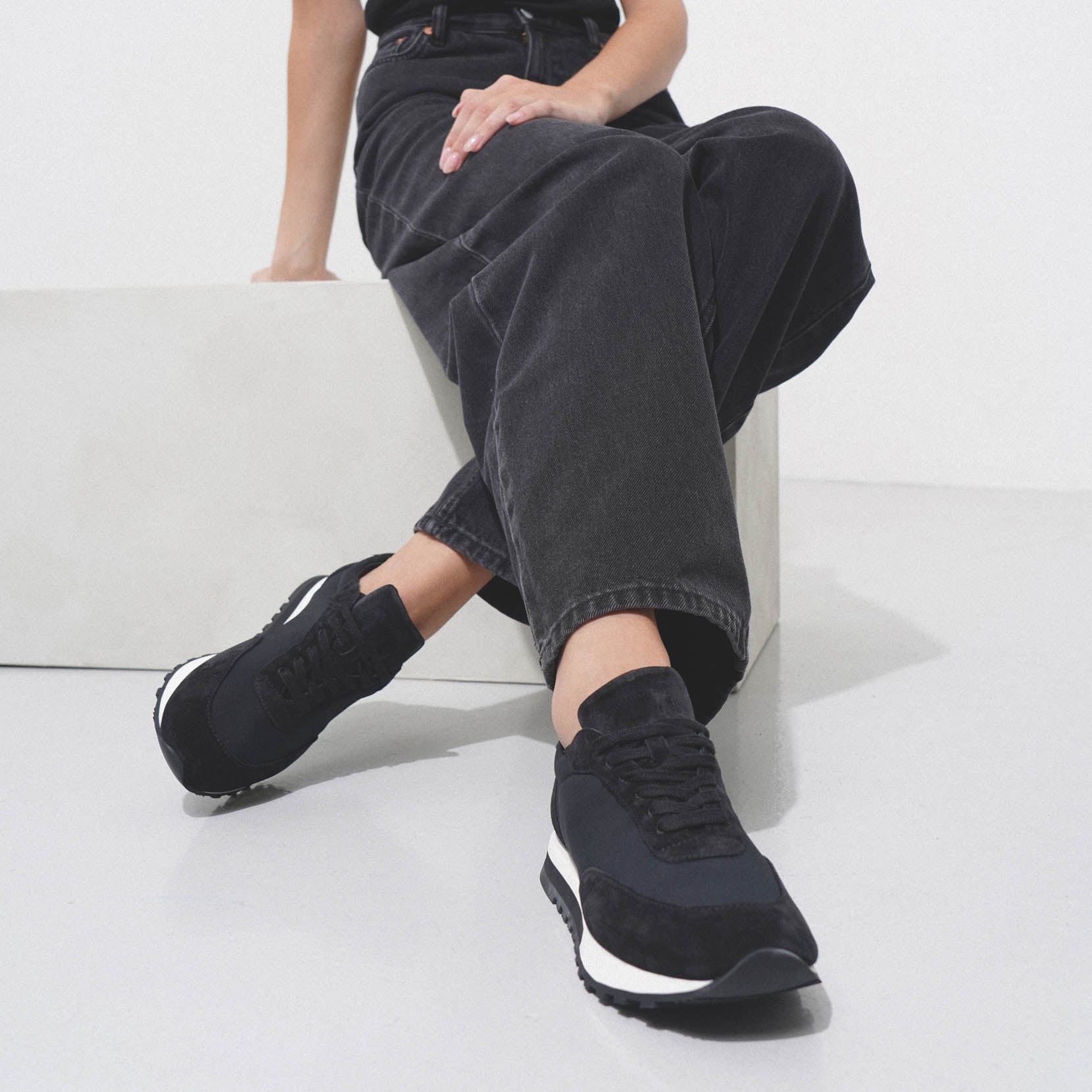 The Row | Owen runner black sneakers | Savannahs