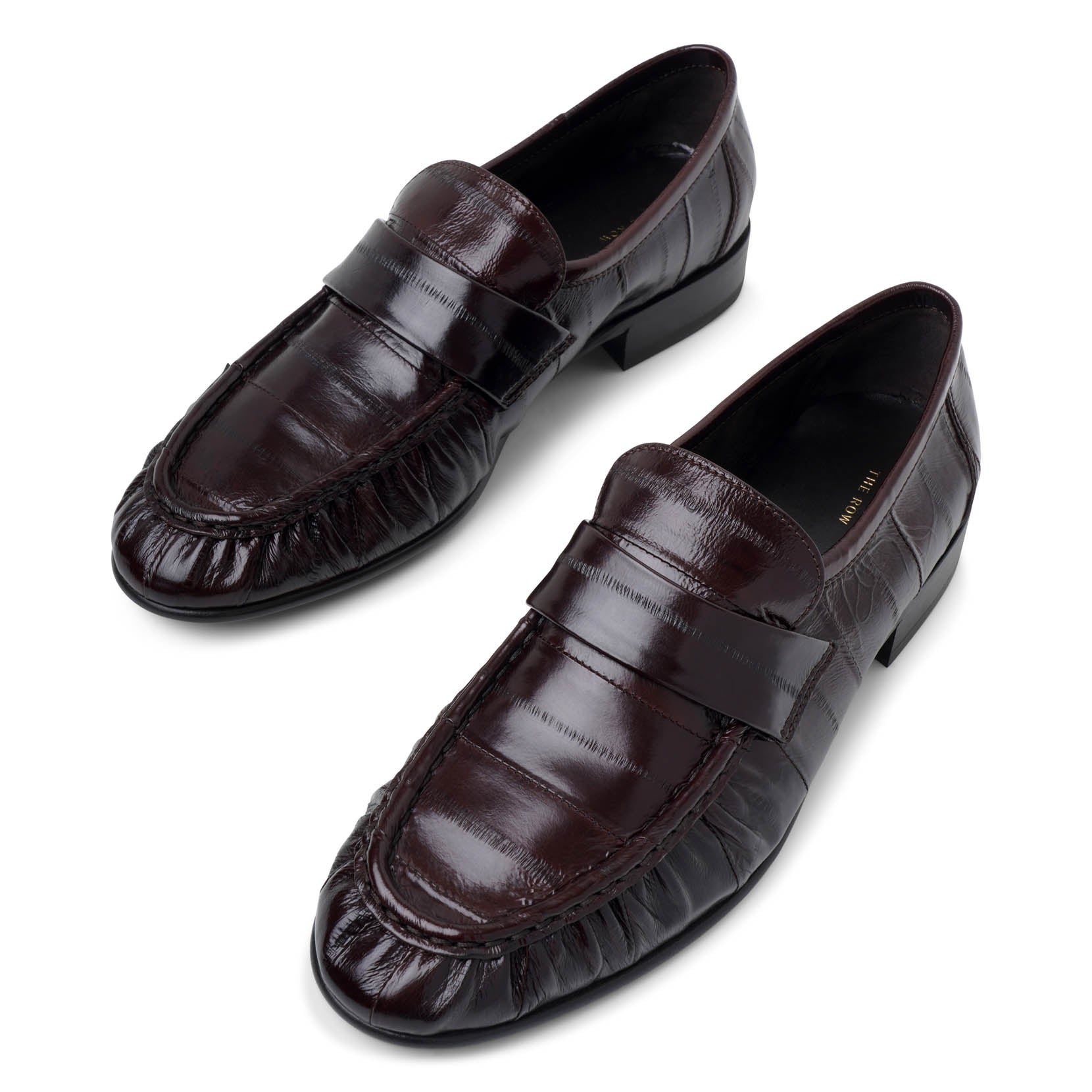 Soft brown eel loafers