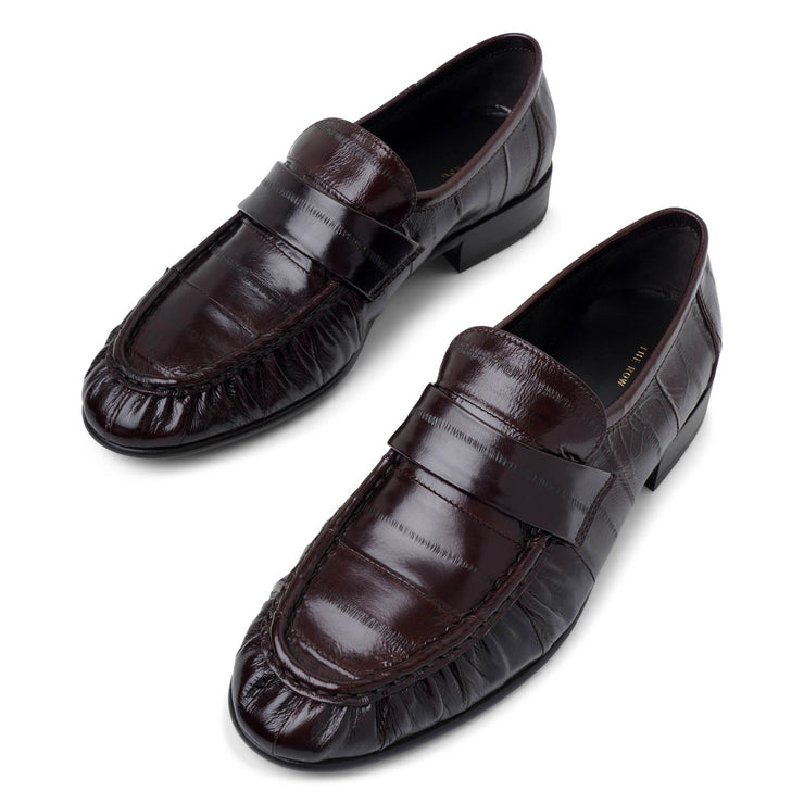 The Row | Soft brown eel loafers | Savannahs