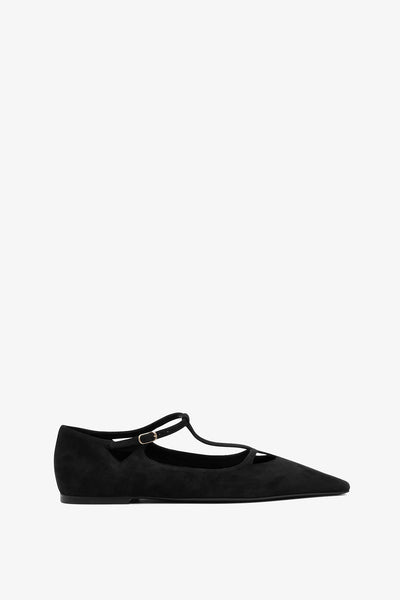 The Row | Cyd black suede flats | Savannahs