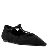 Cyd black suede flats