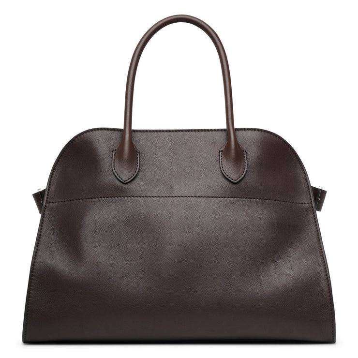 The Row | Soft Margaux 12 dark brown leather bag | Savannahs
