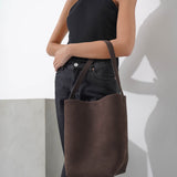 Medium N/S park brown nubuck tote bag