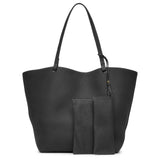 XL Park tote black matte grain bag