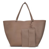 XL Park tote taupe matte grain bag