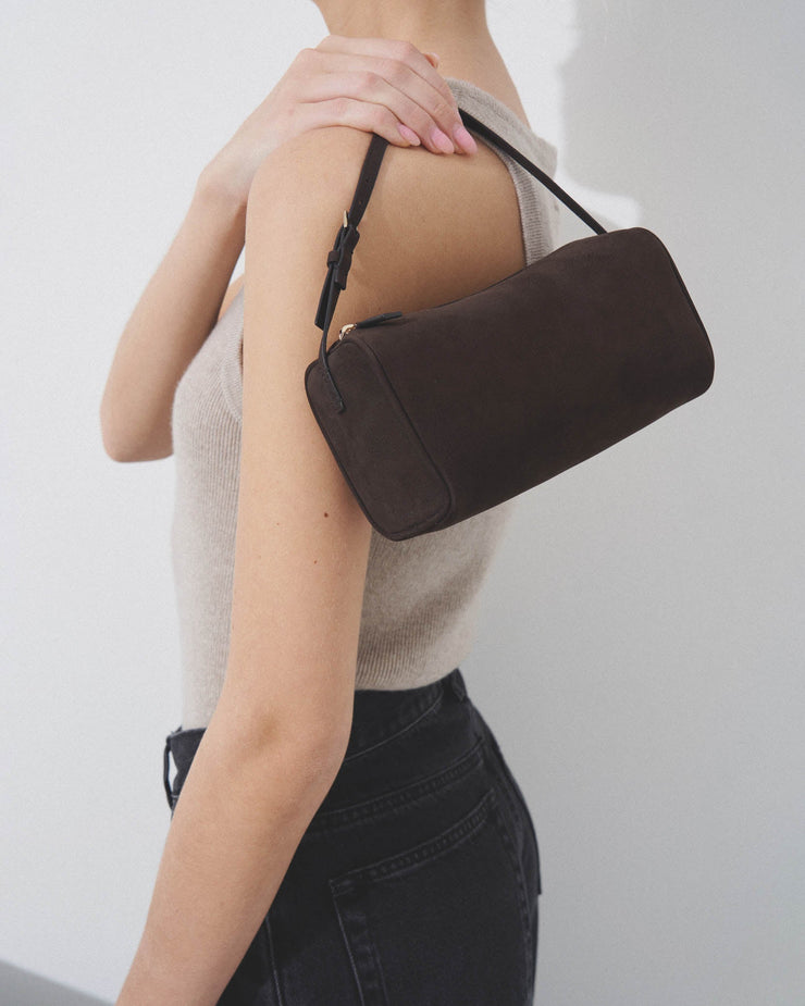 Fashion Women's Small Cylinder Shoulder Bag Vintage Matt Leather