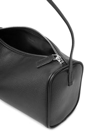 90's black small grain leather bag