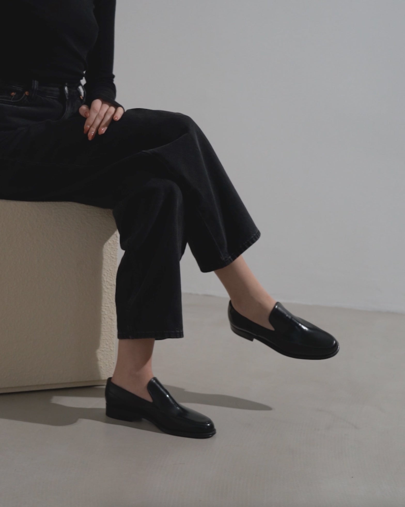 The Row | Enzo black loafers | Savannahs