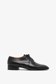 Kay Oxford black lace-up flats