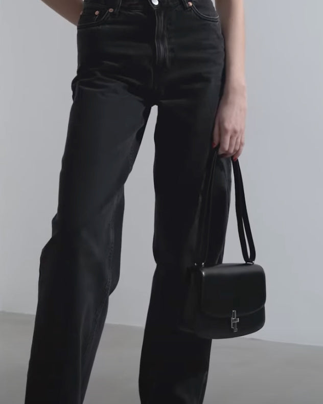 The Row Sofia leather shoulder bag - Black