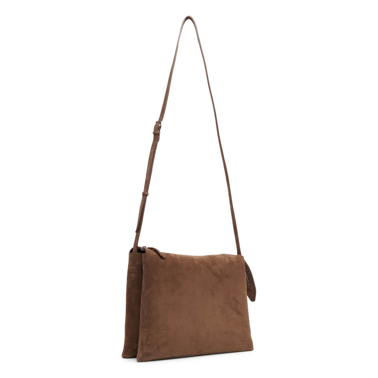 The Row Nu Twin sporty beige suede bag Savannahs