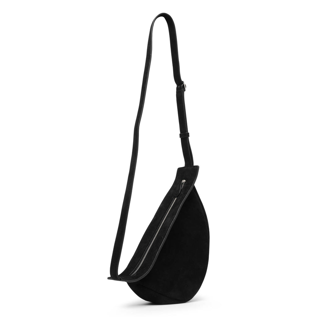 SMALL CHAIN HOBO - LEATHER SHOULDER BAG in black | JW Anderson