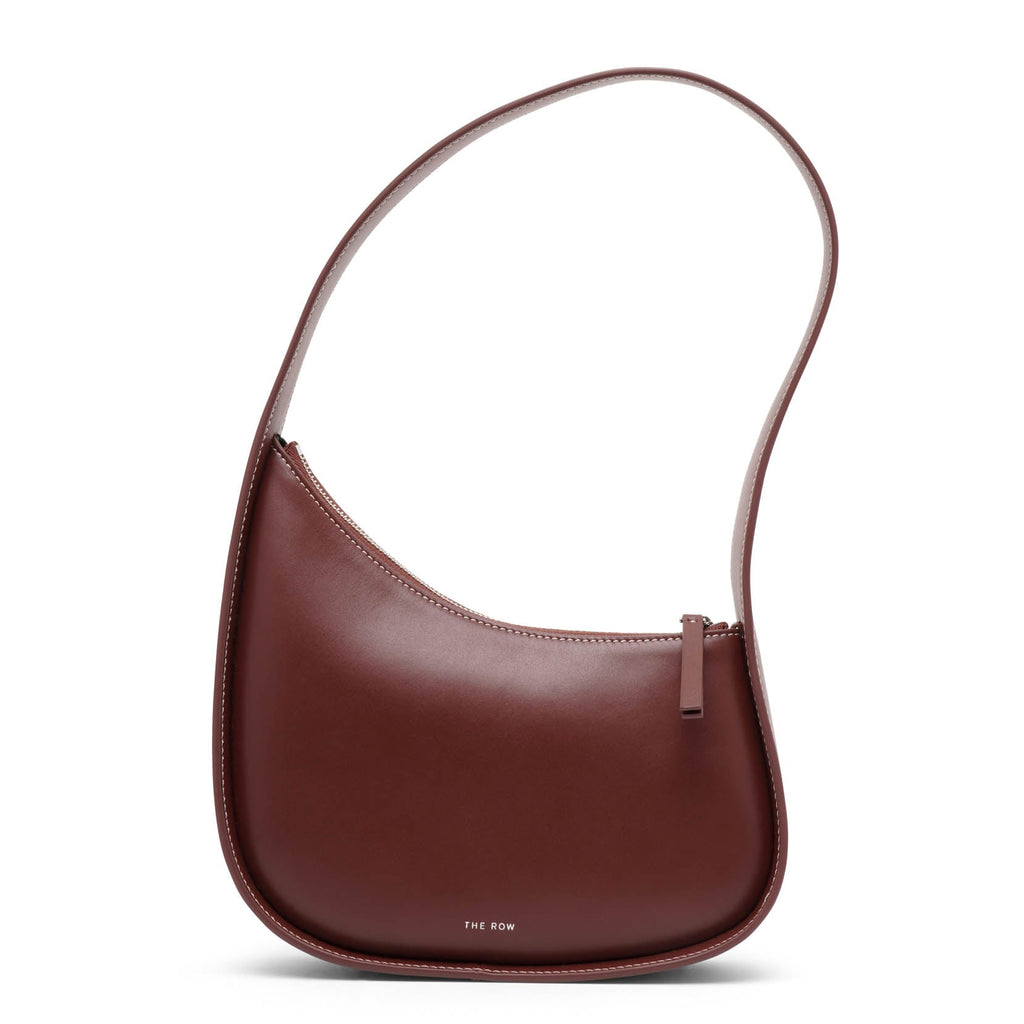 Half Moon red leather shoulder bag